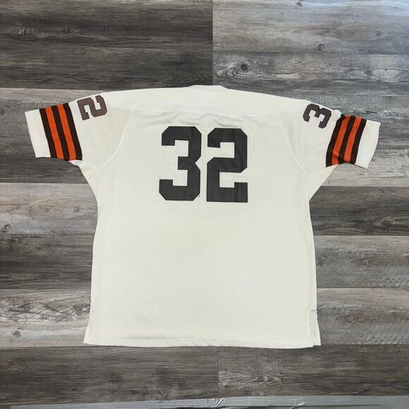 Vintage Mitchell & Ness NFL Cleveland‎ Browns Jim Brown #32 Mens 60 Jersey USA - Picture 2 of 10